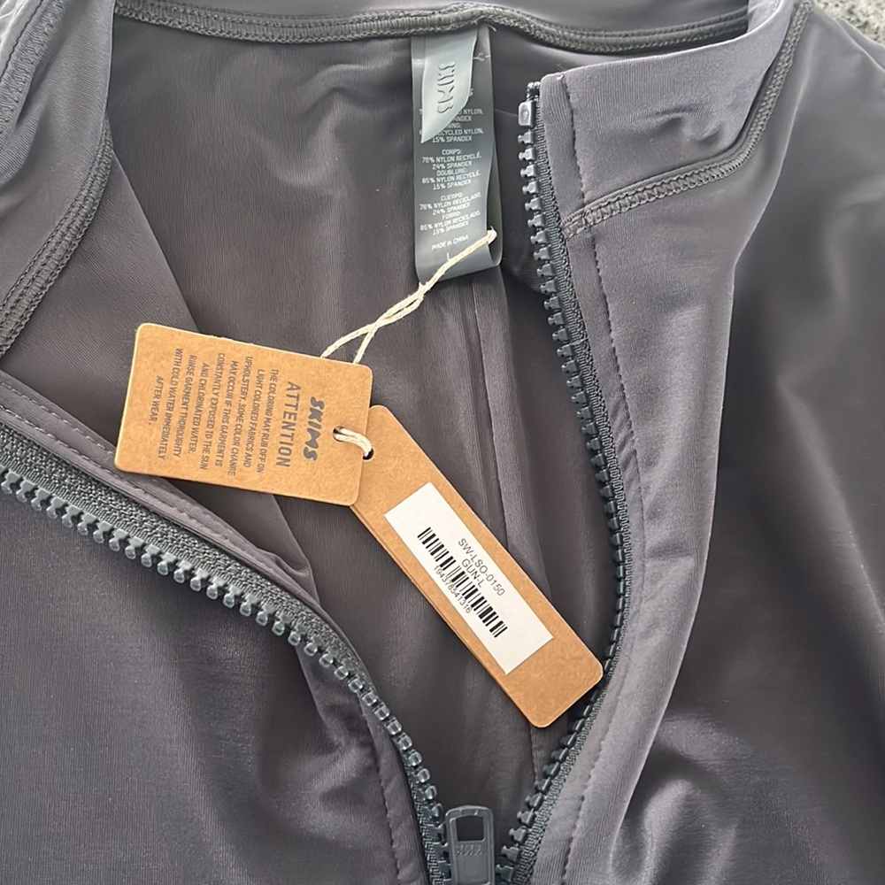 SKIMS SWIM LONG SLEEVE ZIP FRONT SUIT (NWT) - Picture 6 of 6